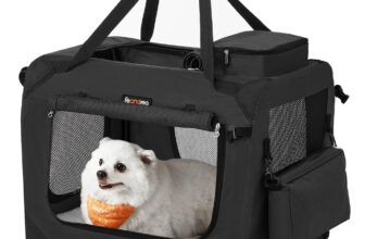 Tiertransportbox fürs Auto, Schwarz / L 60 x B 42 x H 42 cm