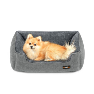 kuscheliges Hundebett mit abnehmbarem Bezug, Grau