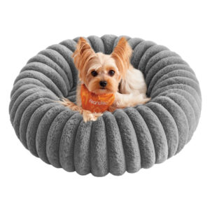 Kuscheliges Haustierbett mit waschbarem Kissen, taubengrau / 50L x 50B x 15D cm