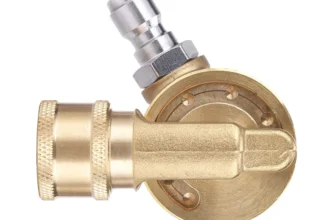 Pivoting Coupler for Pressure Washer Nozzle, Gutter Cleaner Attachment for Gutter Cleaning, 240 Degree, 4500 Psi, 1/4 Inch Quick