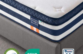 7-Zonen Taschenfederkernmatratze mit Gel-Memory-Schaum, Blau / 200x180x25cm (L x B x H)