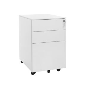 Rollcontainer mit 3 Schubladen, Weiß / 52 x 39 x 60 cm