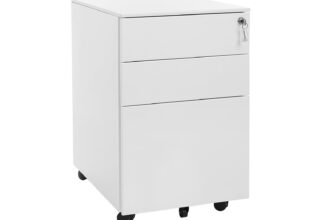 Rollcontainer mit 3 Schubladen, Weiß / 52 x 39 x 60 cm