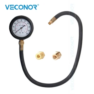 TU-12 Auto Transmission Pressure Tester Meter Gauge Tool 24″ Flexible Hose Diagnostic Kit 0-100PSI For Engine Oil