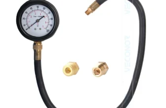 TU-12 Auto Transmission Pressure Tester Meter Gauge Tool 24″ Flexible Hose Diagnostic Kit 0-100PSI For Engine Oil