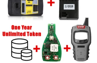 Xhorse V5.0.5 VVDI MB Tool For Benz Key Programmer Get 1 Year Unlimited Token+Mini Key Tool+Xhorse Keyless Go PCB+ELV Simulator