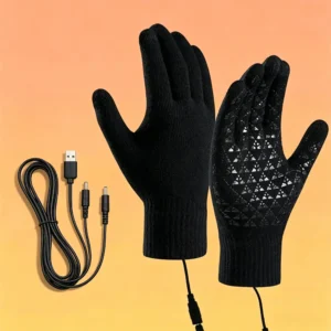 TENGOO 5V USB-betriebene beheizte Handschuhe für Männer und Frauen, 5-Sekunden-Schnellheizung Touchscreen-Thermohandschu