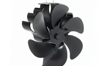 SF126G 6-Blatt-Feuerstättenventilator 180-220 CFM 1300 U/min Aluminium Schwarz mit Thermometer