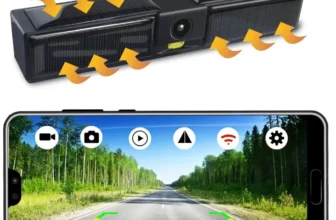 Kabellose Solarenergie 720P Rück- und Frontkennzeichen-Wifi-Kamera mit eingebautem Akku für iPhone Android-Telefon Lastw