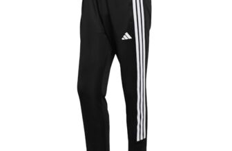 adidas Herren Workout Essentials All-Set 3-Stripes Knit Pants, Black/White, S
