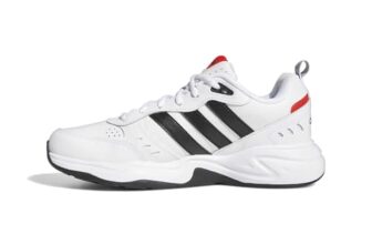 adidas Mens Strutter Running Shoe, Blanc Noir Rouge, Blanc Noir Rouge, 43 1/3 EU