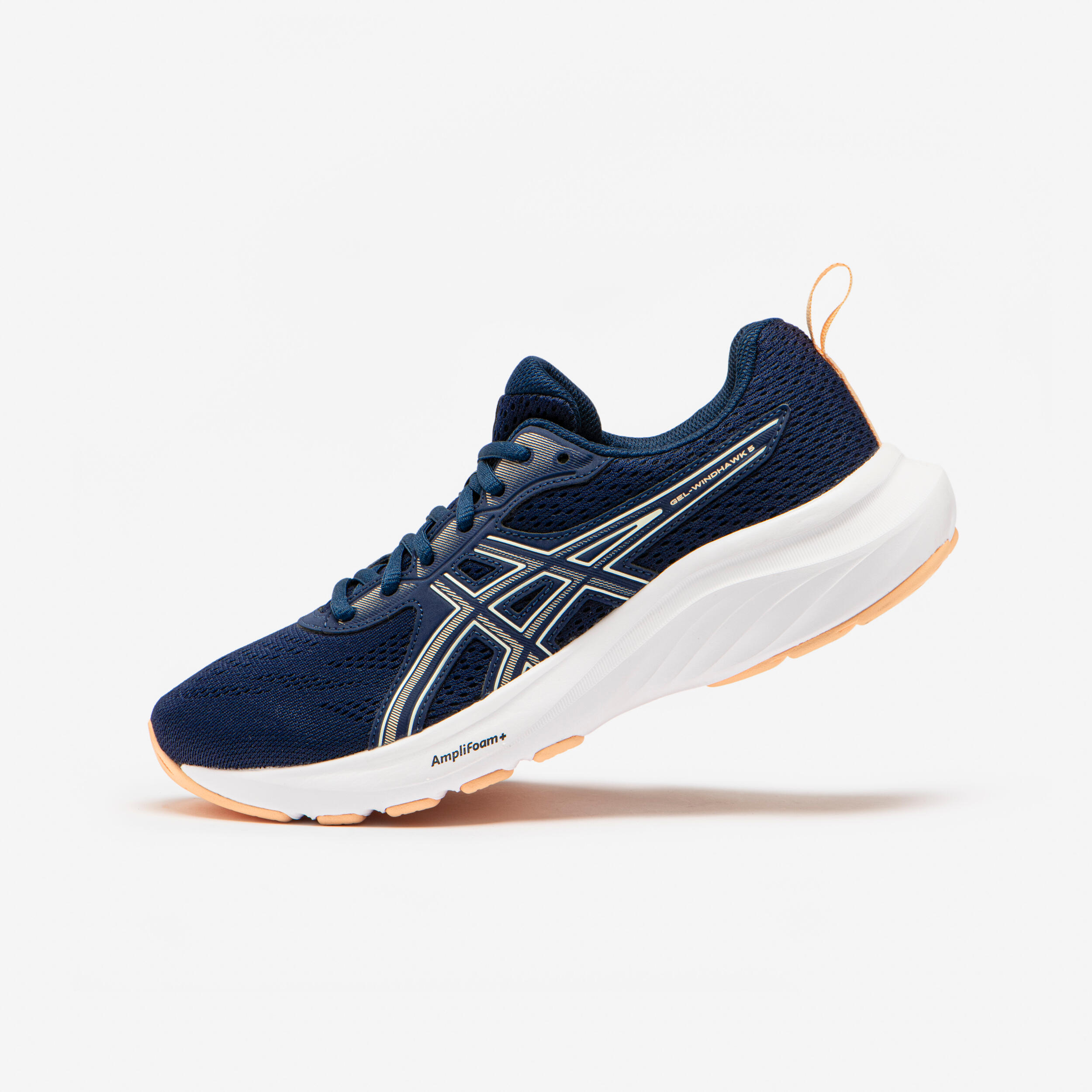 Laufschuhe Damen Asics – Gel Windhawk marineblau/aprikosenfarben