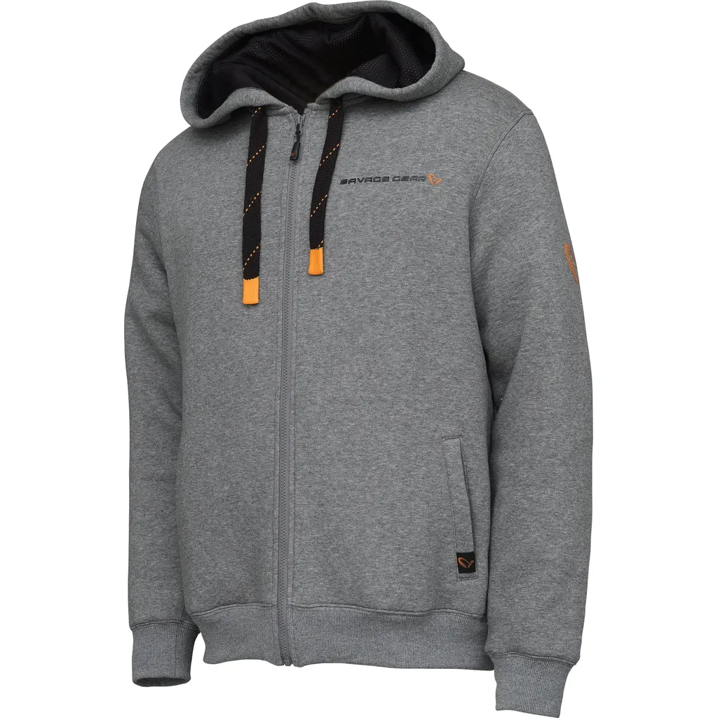 Savage Gear Classic Zip Hoodie XL Grey Melange