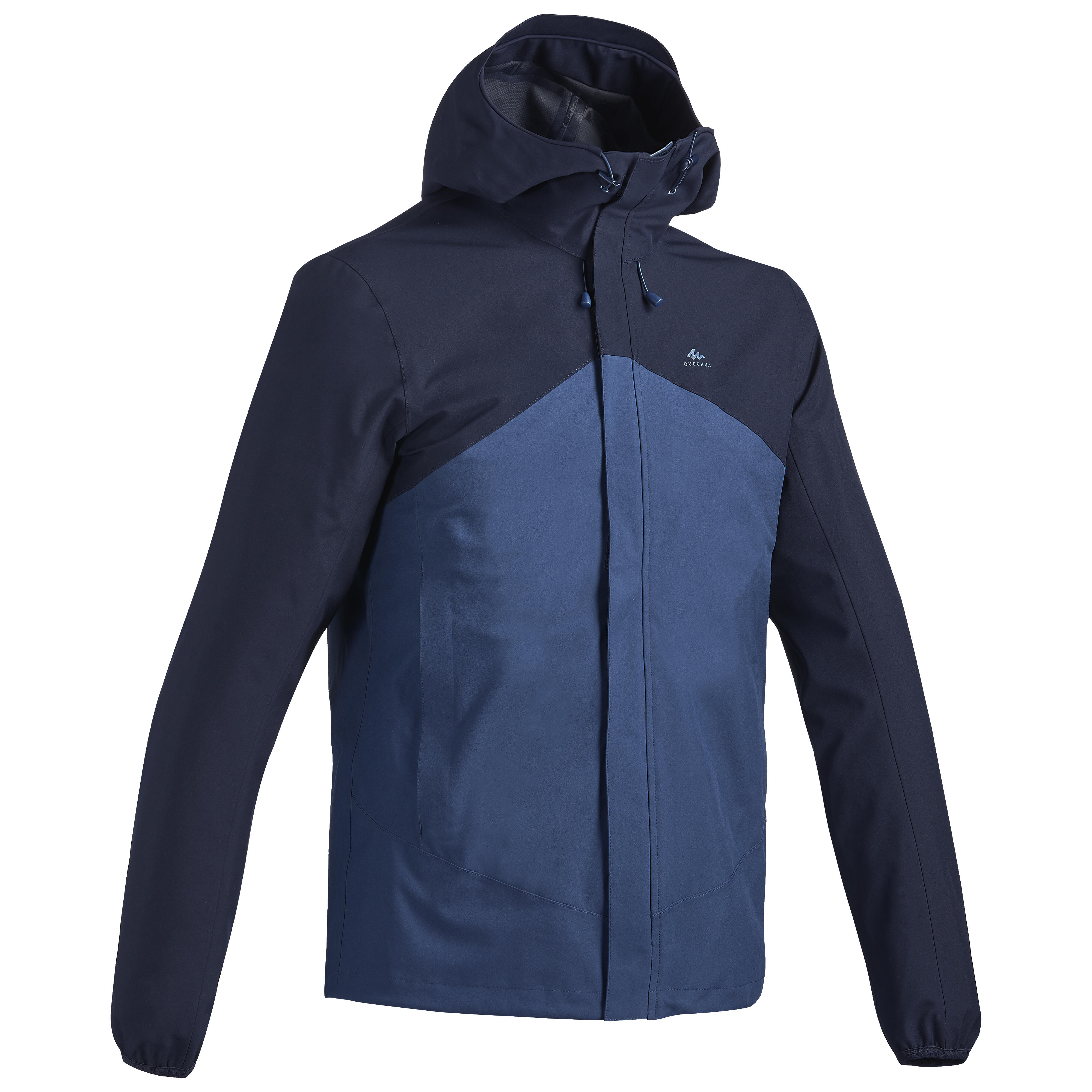 Regenjacke Herren wasserdicht leicht Wandern – MH100 dunkelblau