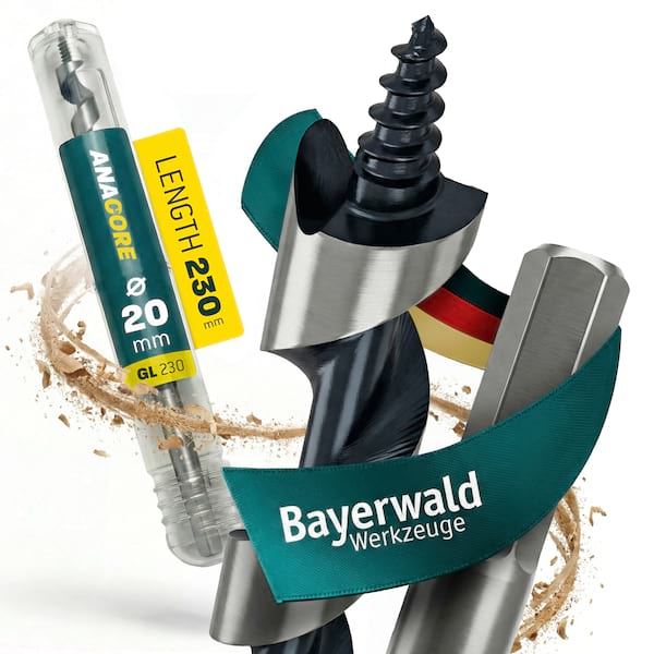 Ø 20 mm 230 mm Länge Bayerwald ANACORE HCS Schlangenbohrer