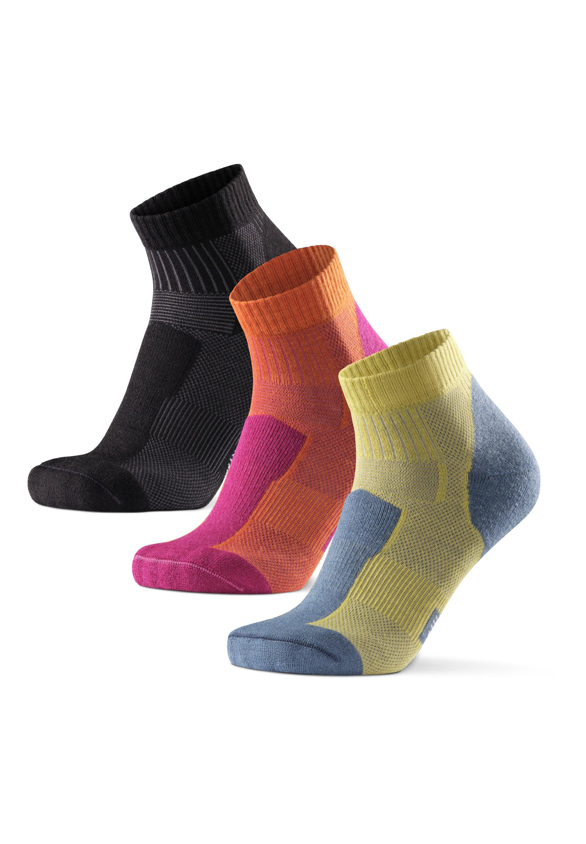 Wandersocken Merinowolle Low Cut leicht 3 Paar