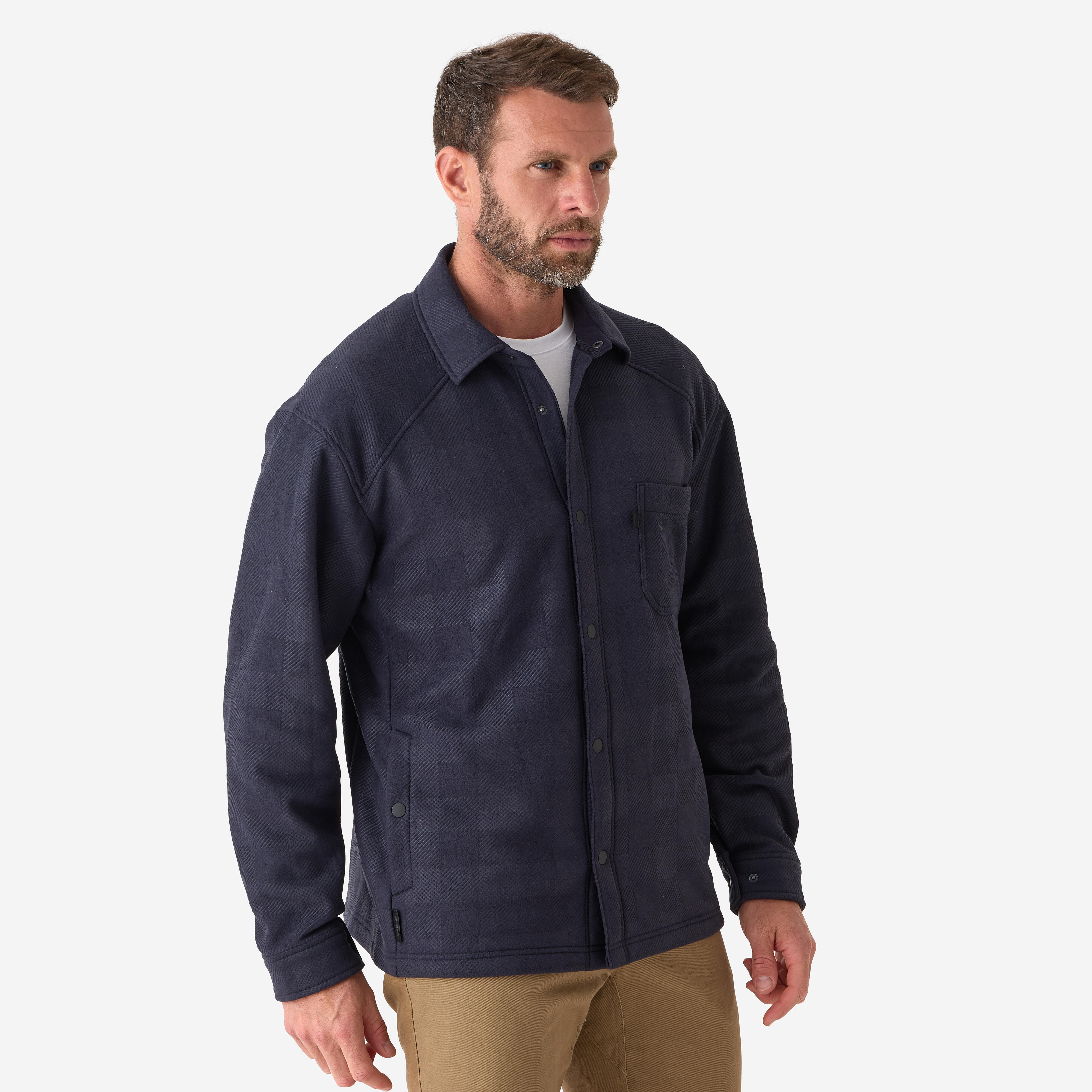 Fleece-Überhemd 100 blau