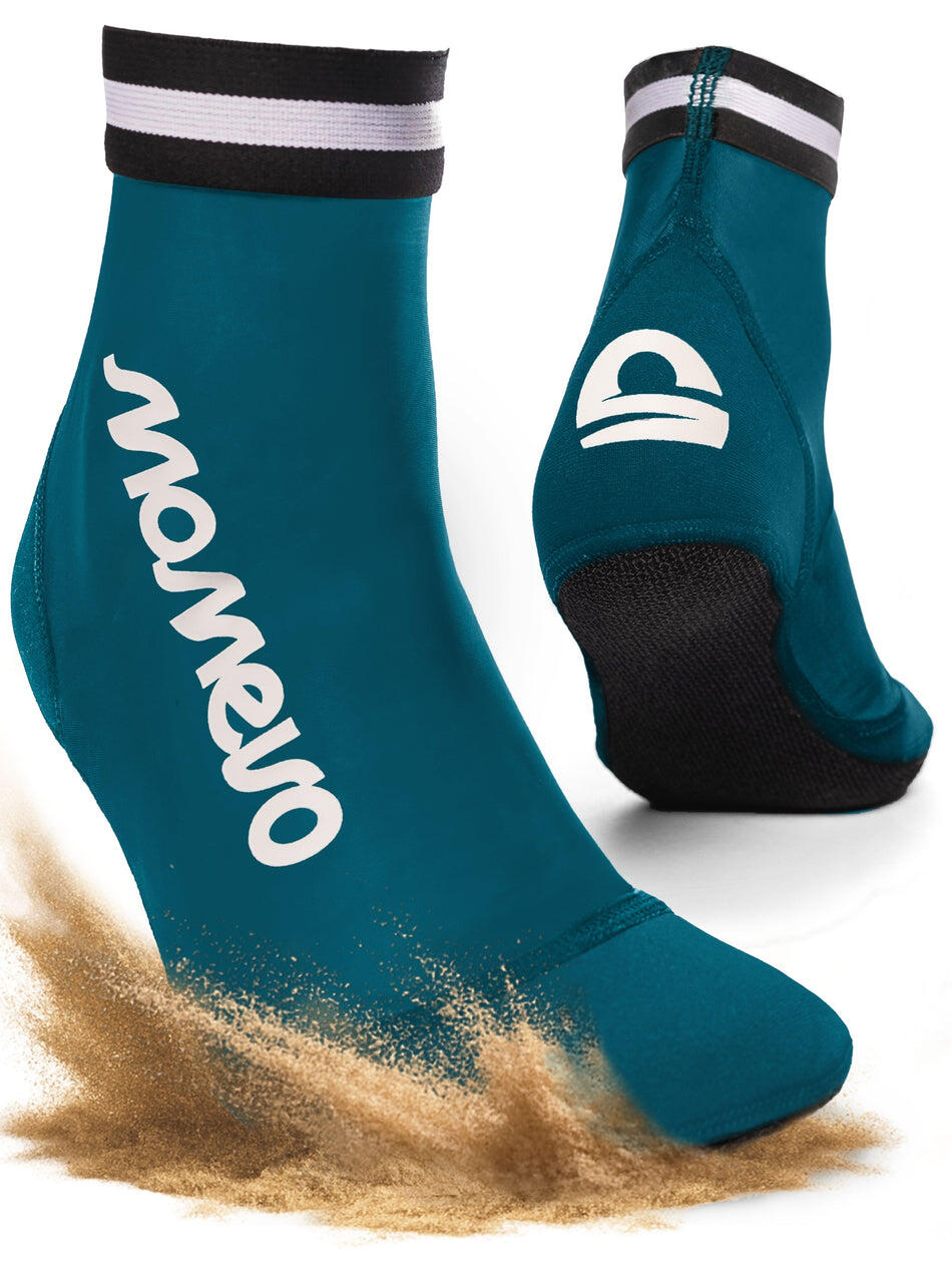 Beachvolleyball Socken aus Neopren – Schutz für Strandsport Petrolblau