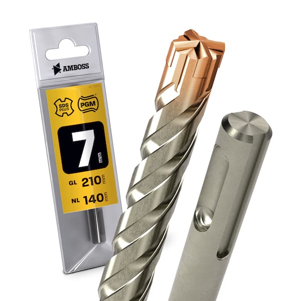 1x Bohrer SDS Plus Schaft – Ø:7 mm – GL: 210 mm