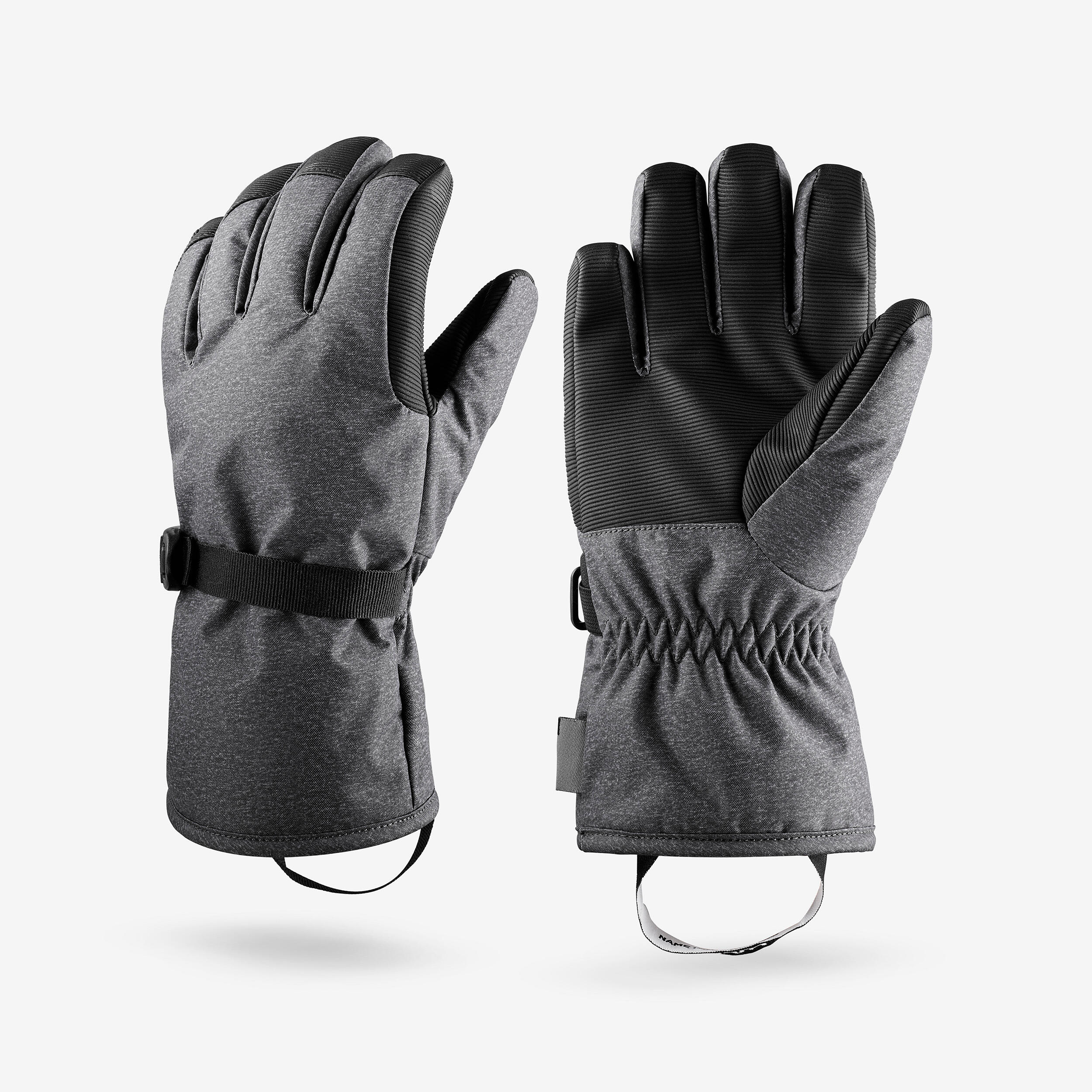Skihandschuhe Kinder 6–14 Jahre 29 % recyceltes Polyester – GL 500 schwarz