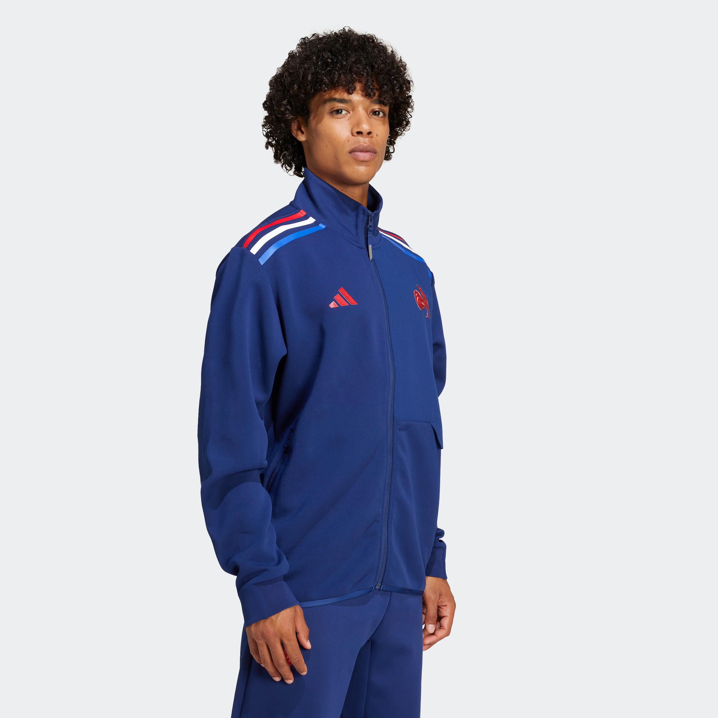 Damen/Herren Rugby Trainingsjacke – FFR französische Nationalmannschaft blau