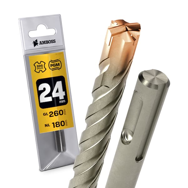 1x Bohrer SDS Plus Schaft – Ø:24 mm – GL: 260 mm