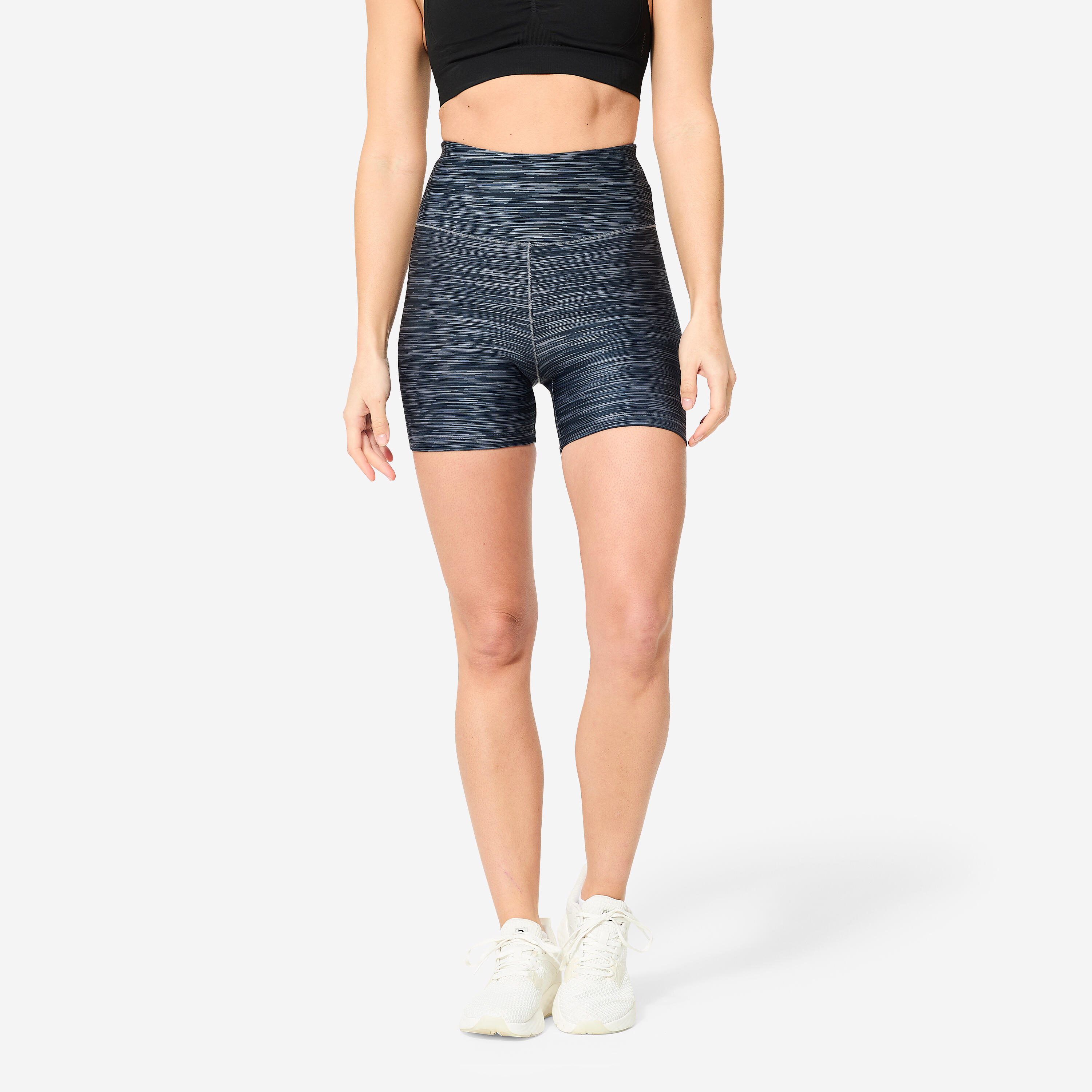 Shorts Fitness Cardio Damen – 100 graumeliert