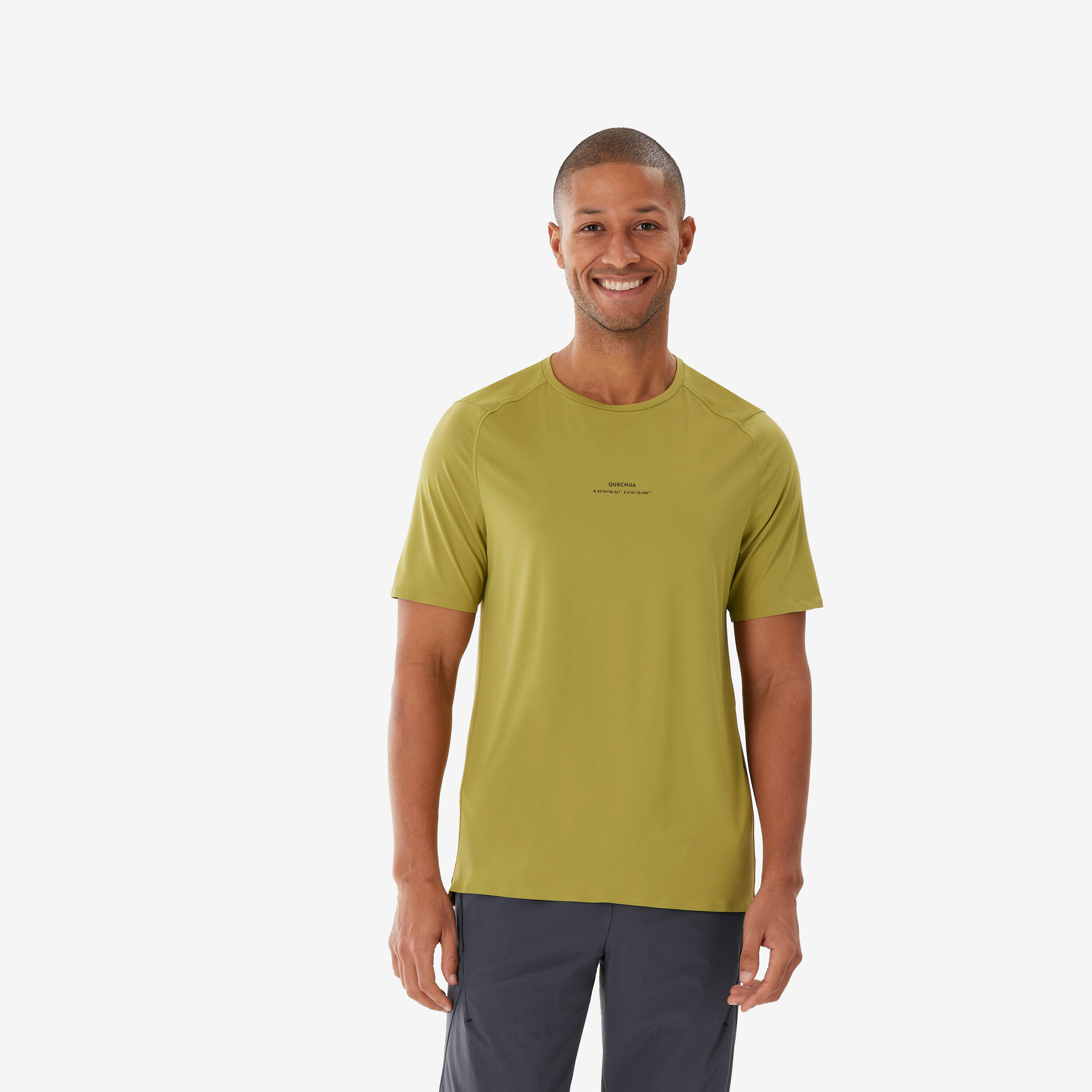 Wandershirt Herren kurzarm – MH500 khaki