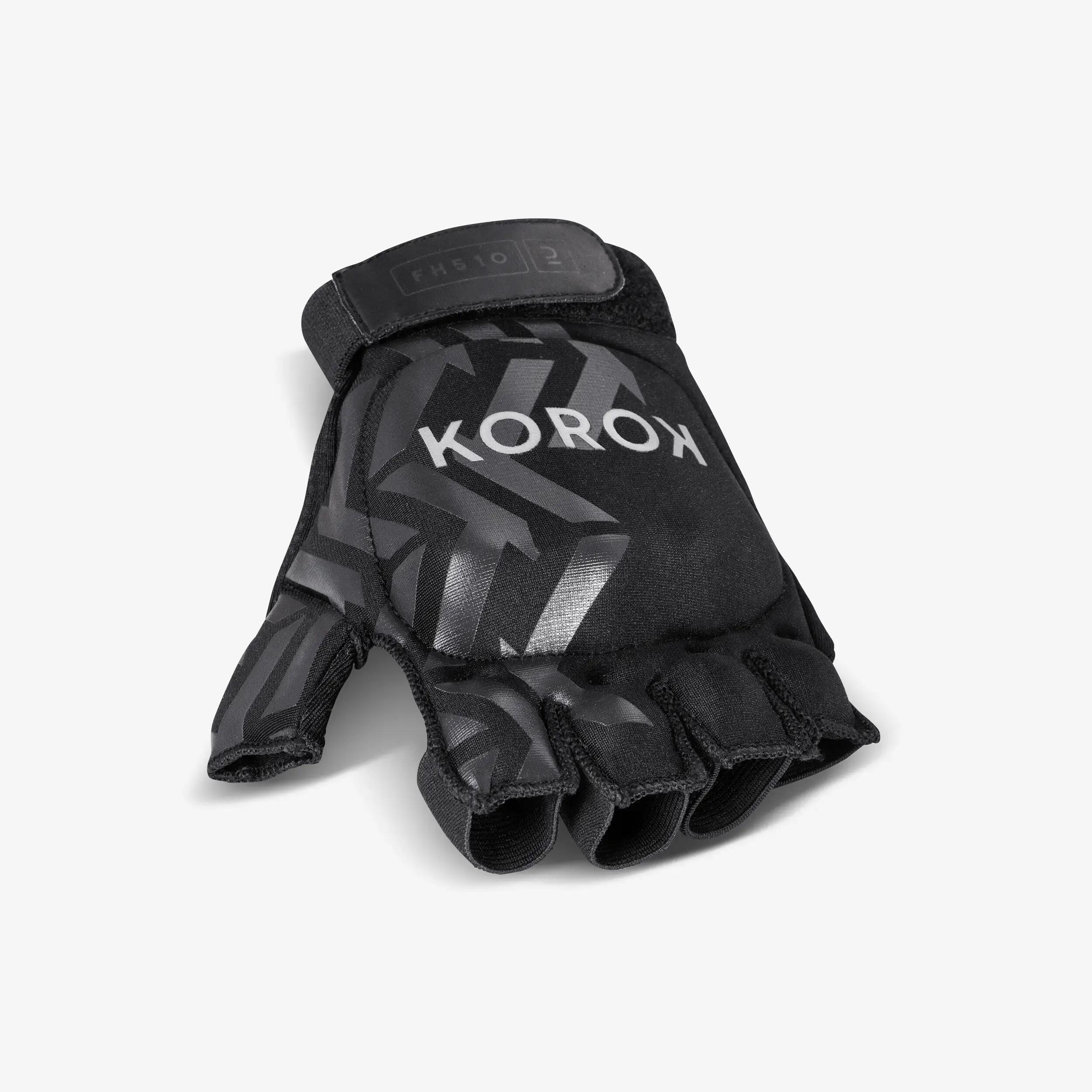 Feldhockey Handschuhe 1-Fingerglied – FG510 schwarz/grau