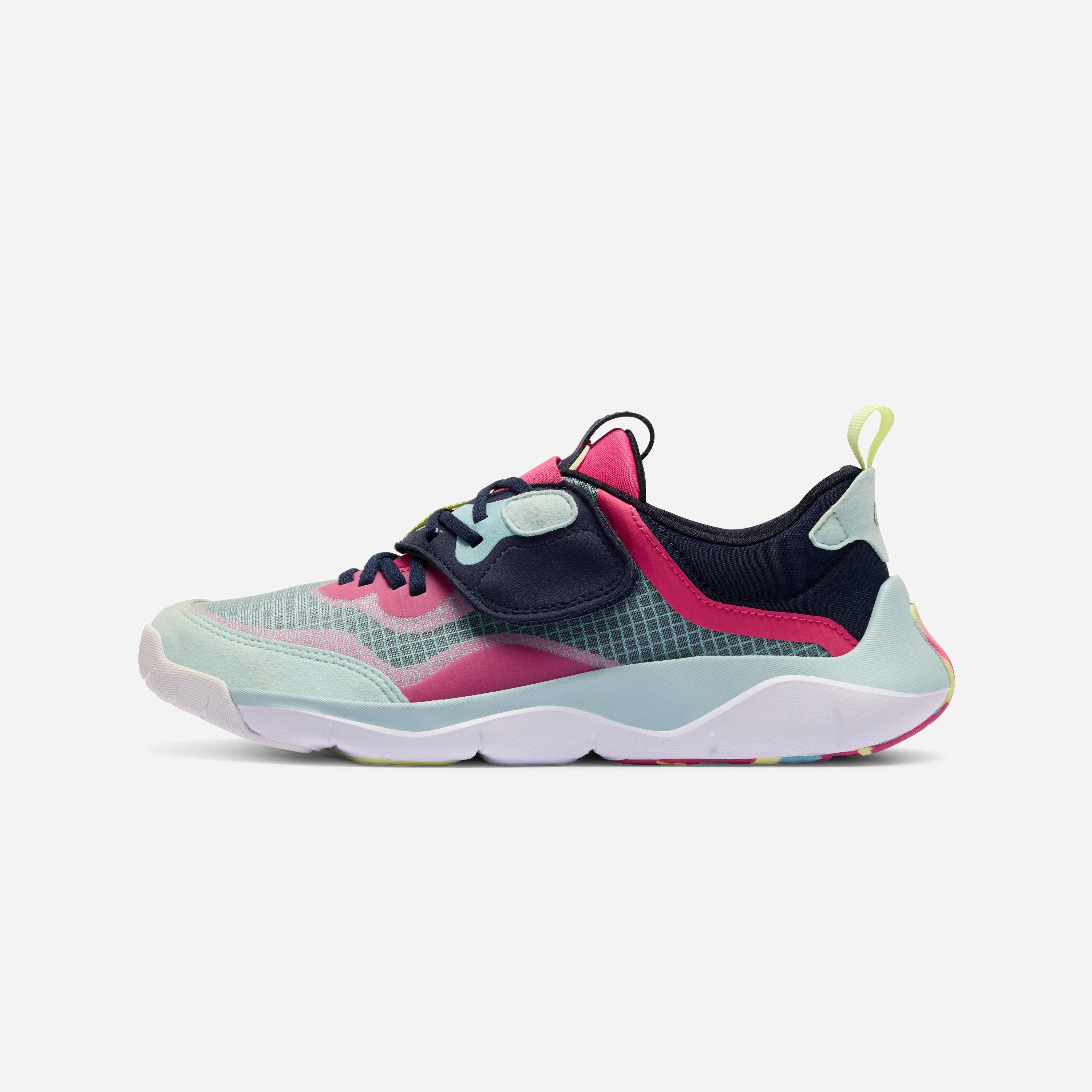 Sportschuhe Kinder leichtes Anziehen – Playful City blau/rosa