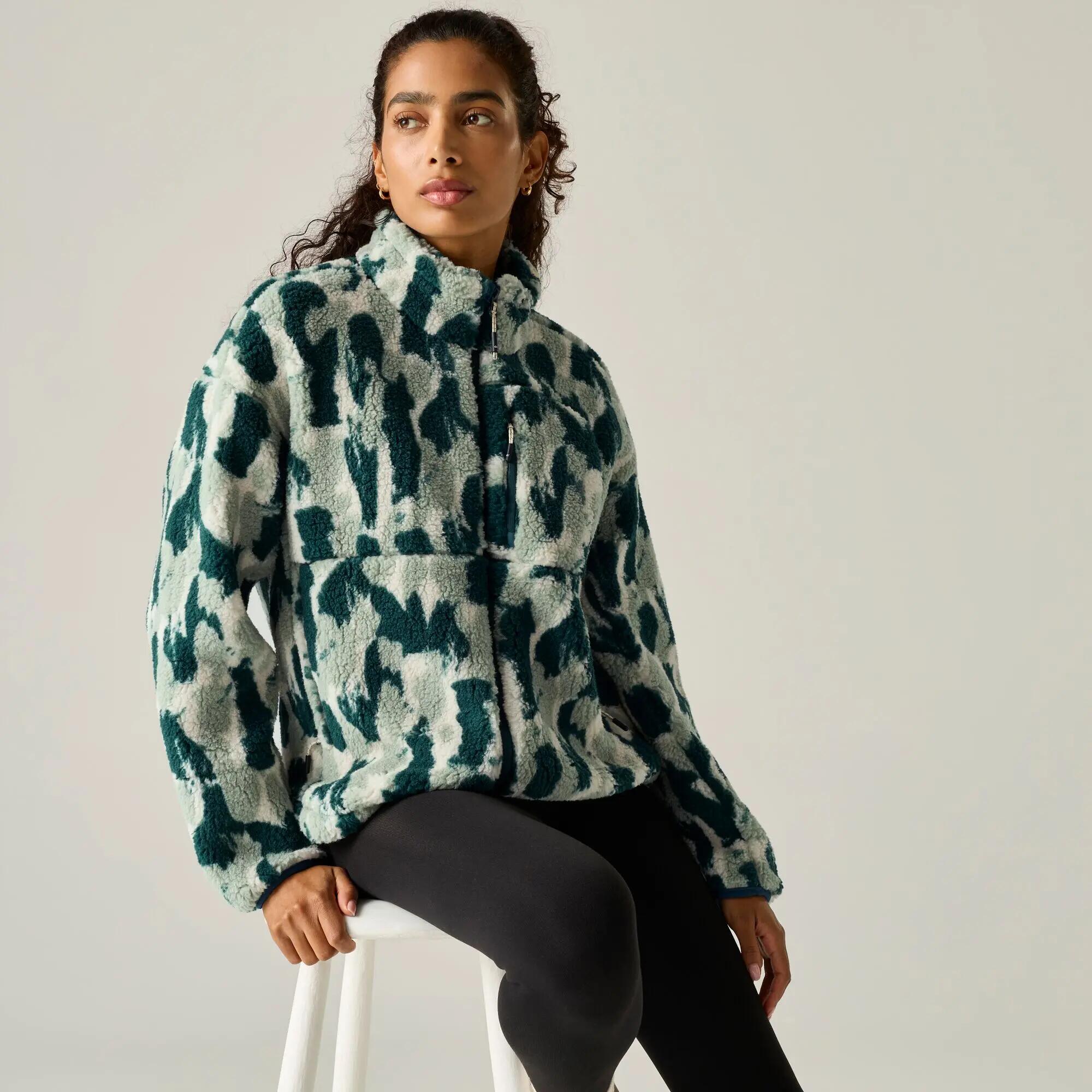 Roswind Damen-Fleecejacke mit durchgehendem Reißverschluss, wasserabweisend,