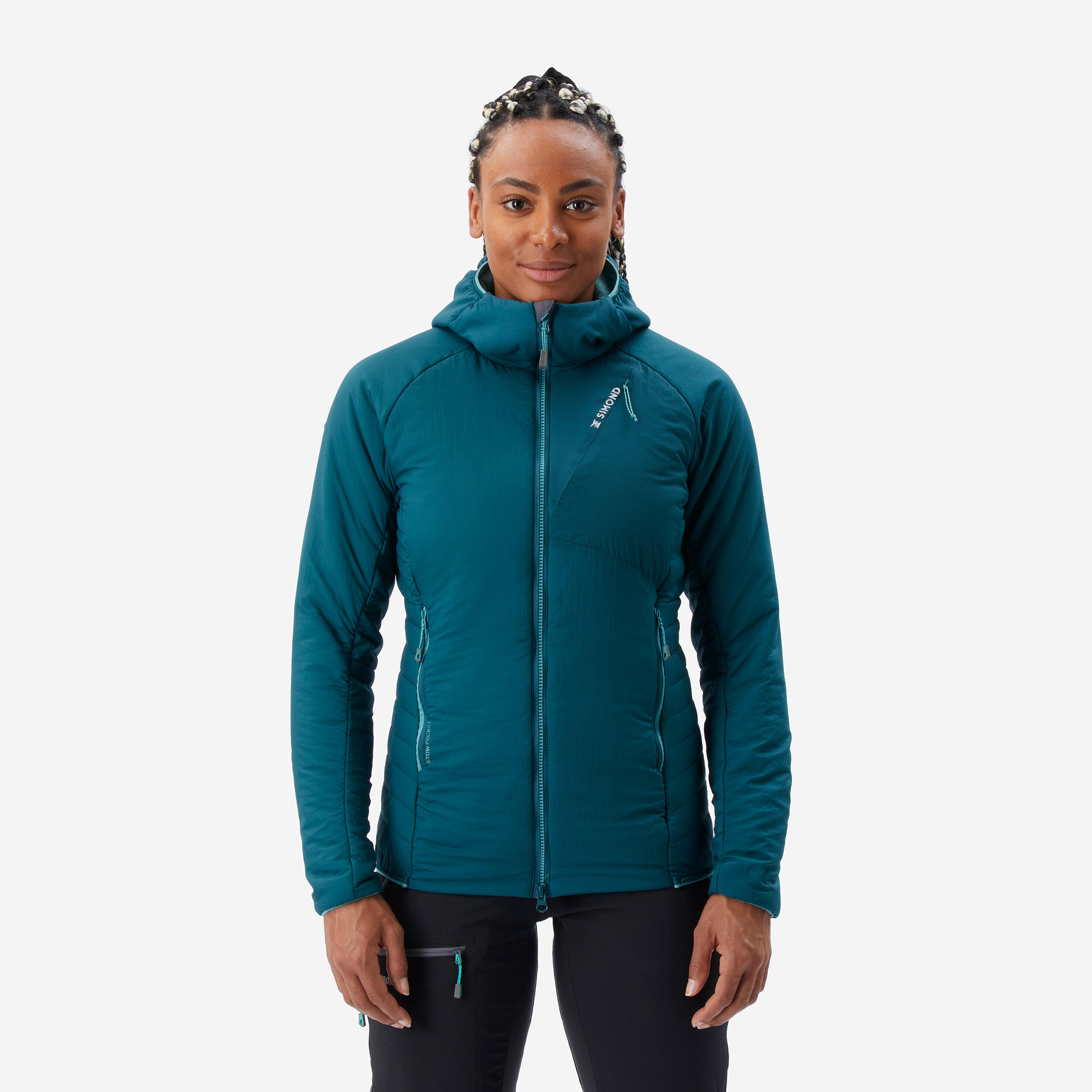 Damen Wattierte Jacke Bergsteigen – Alpinism dunkelgrün