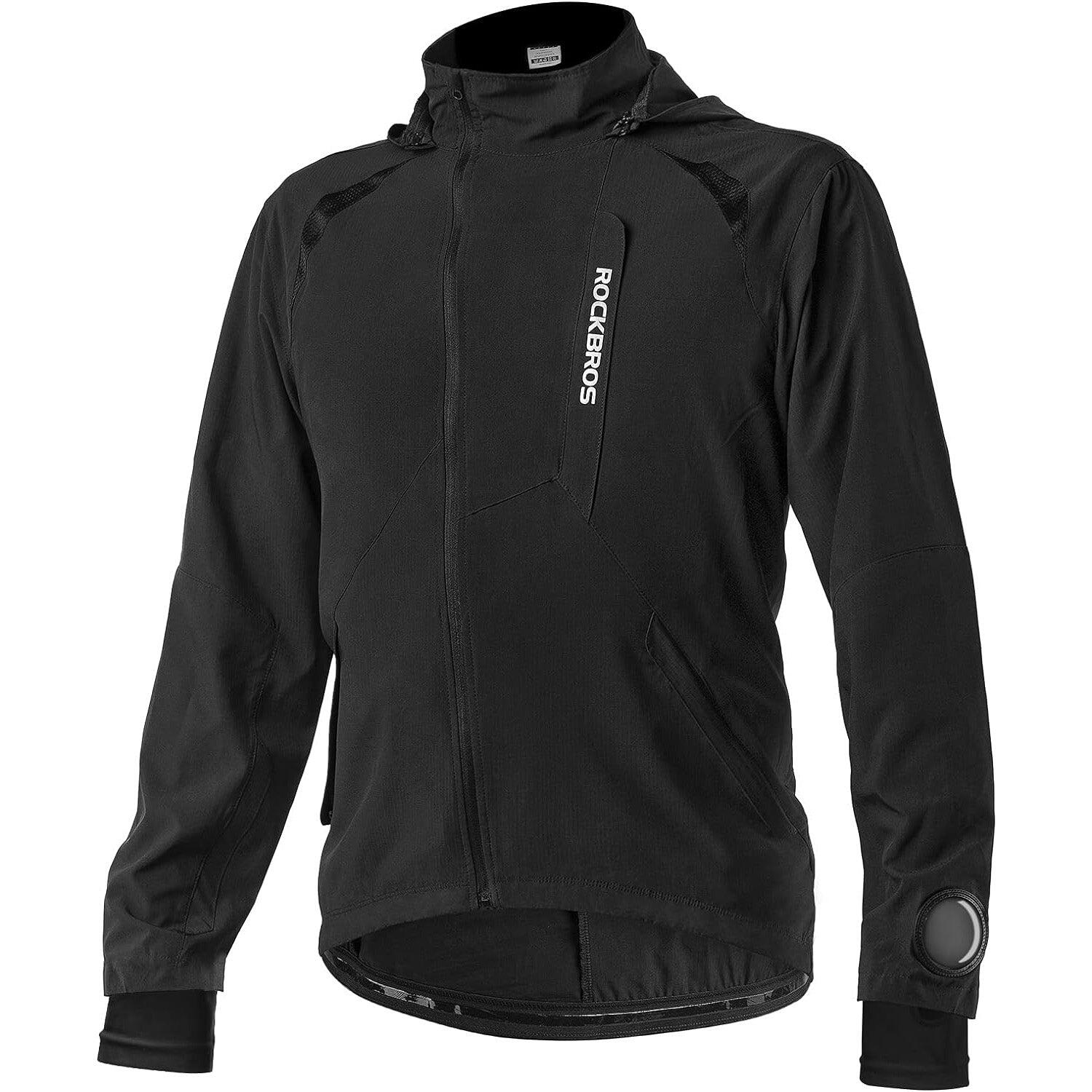Elastische und Atmungsaktive Radjacke Schwarz Größe M