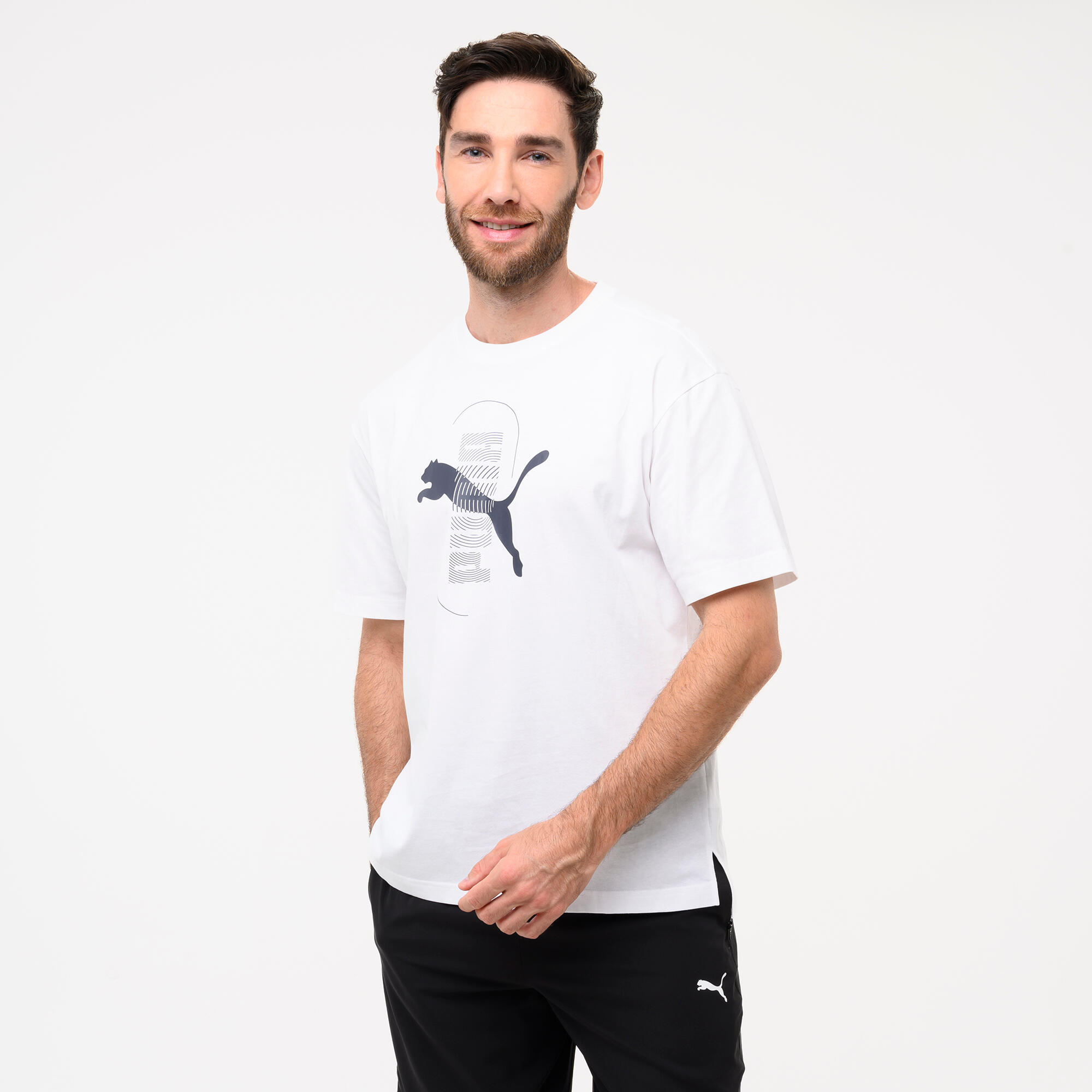 T-Shirt Herren Baumwolle – weiss