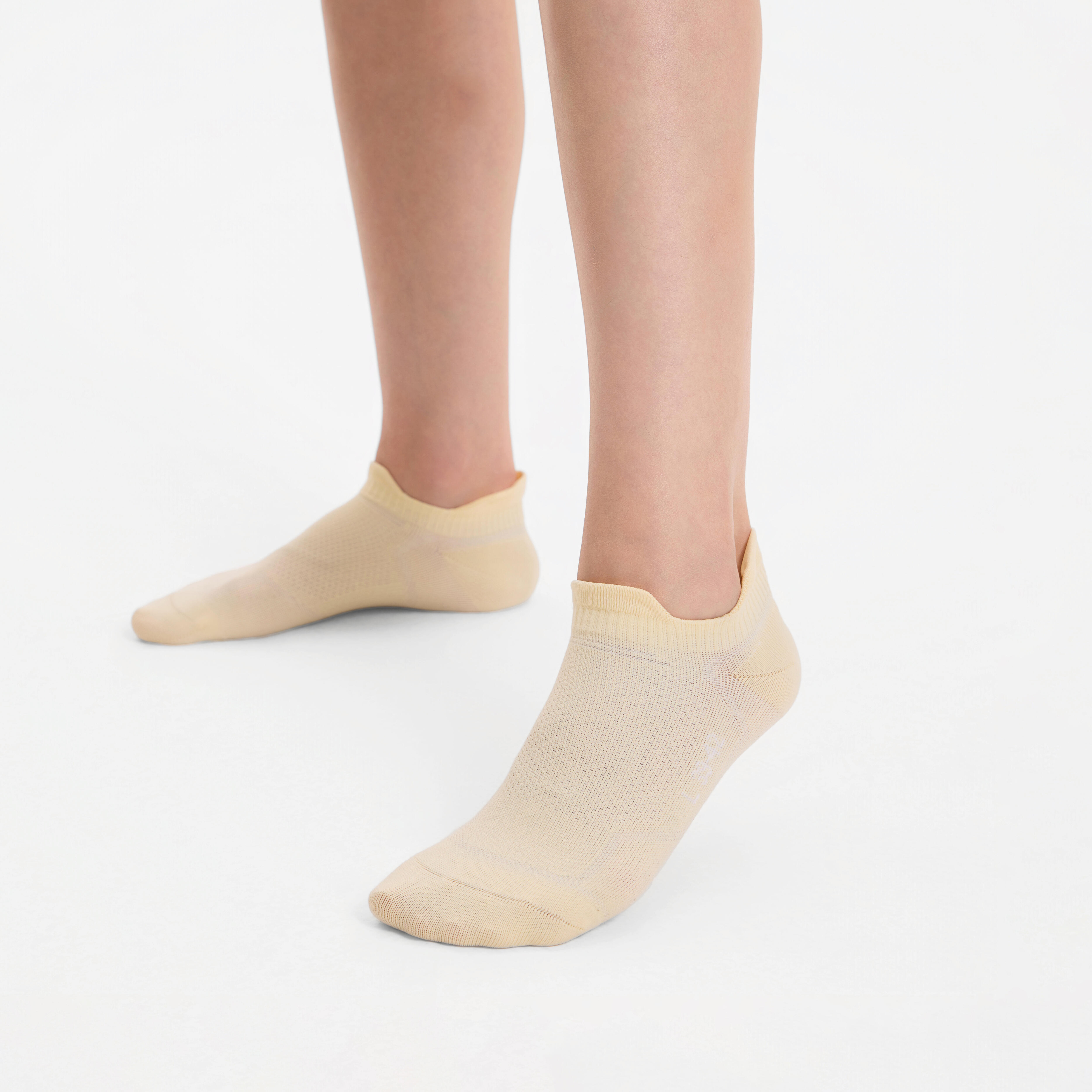 Laufsocken unsichtbar dünn Doppelpack – Run 500 gelb