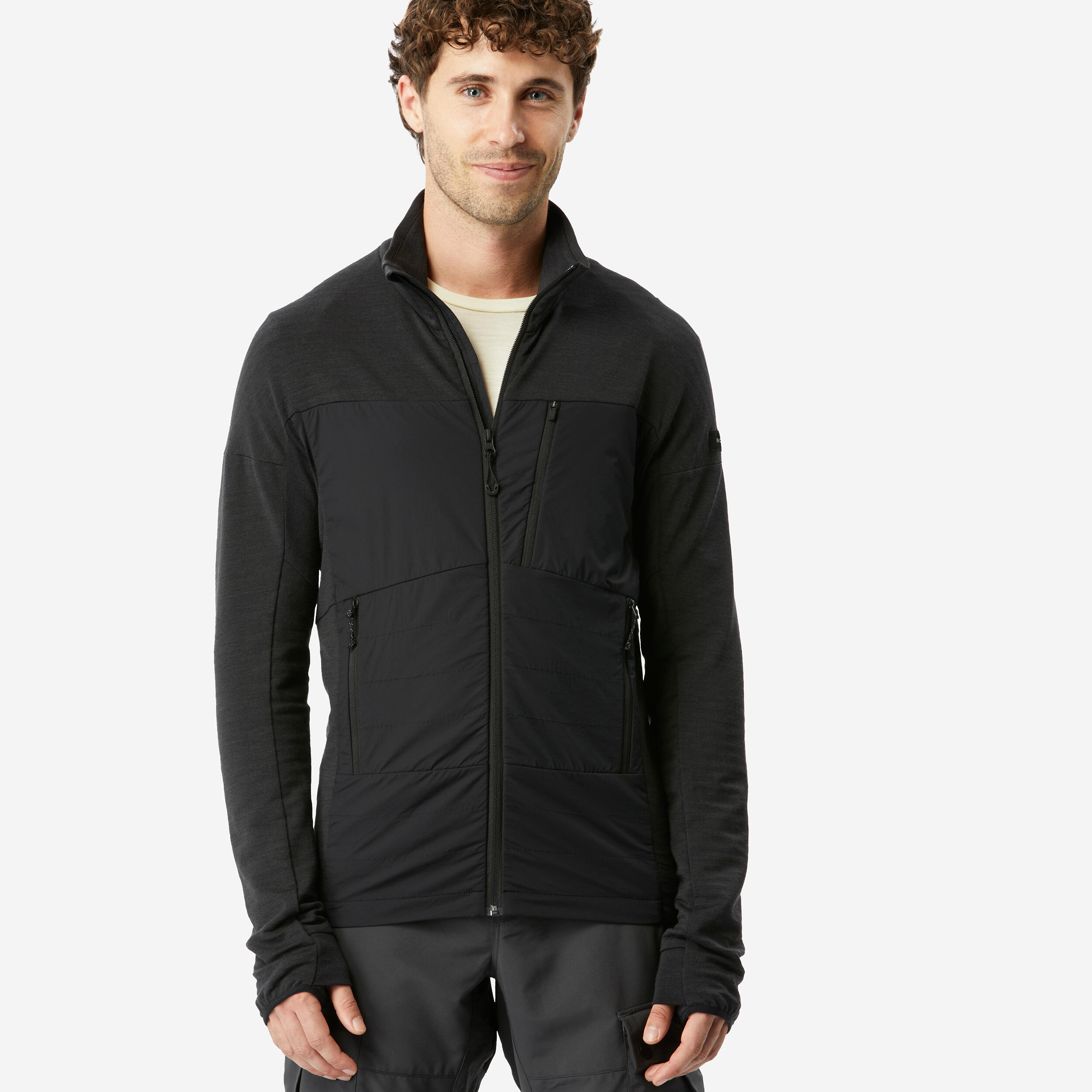 Unterjacke Herren Merinowolle Trekking – MT900 schwarz