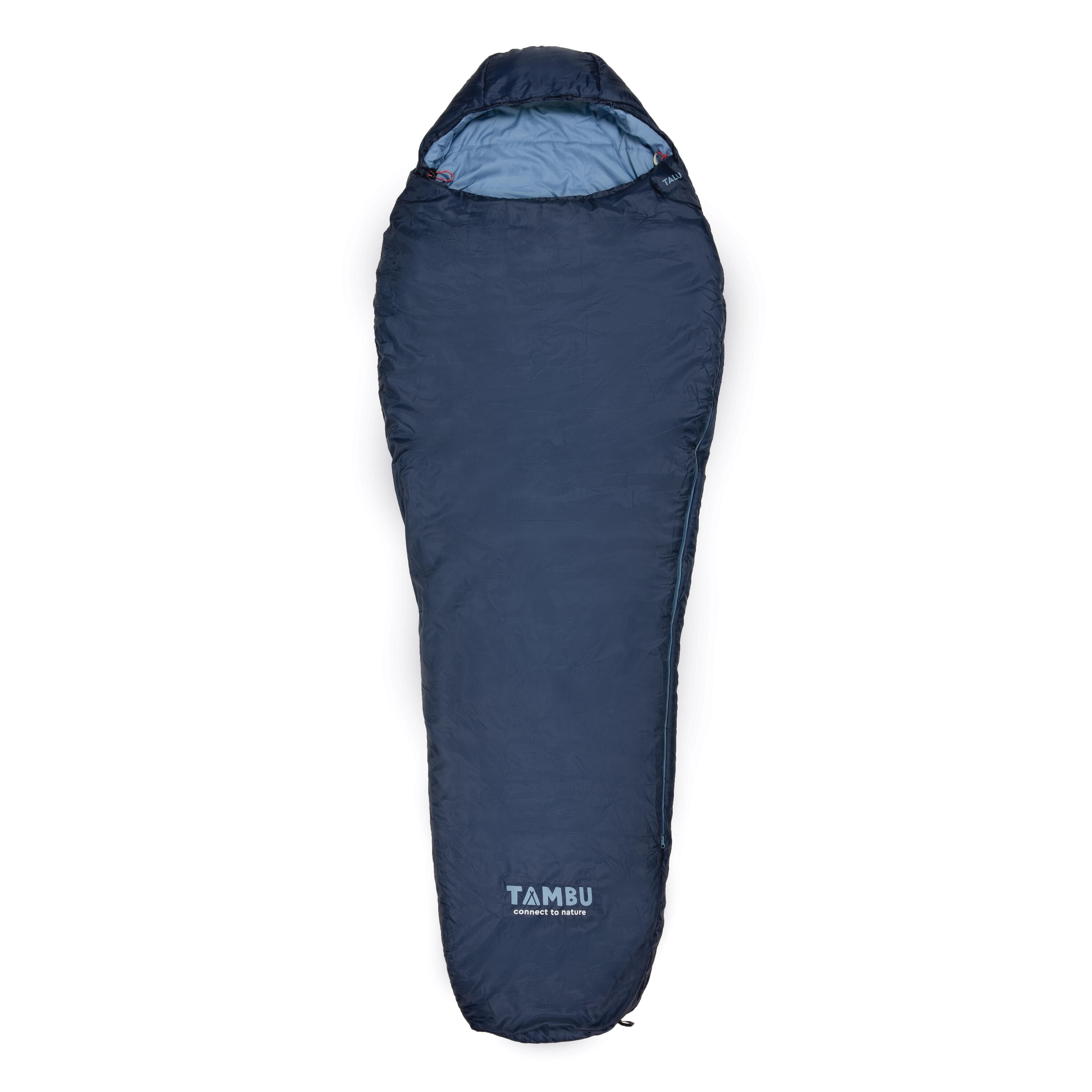 Mumienschlafsack TAMBU TALU | 1500 gr | Dunkelblau / Hellblau