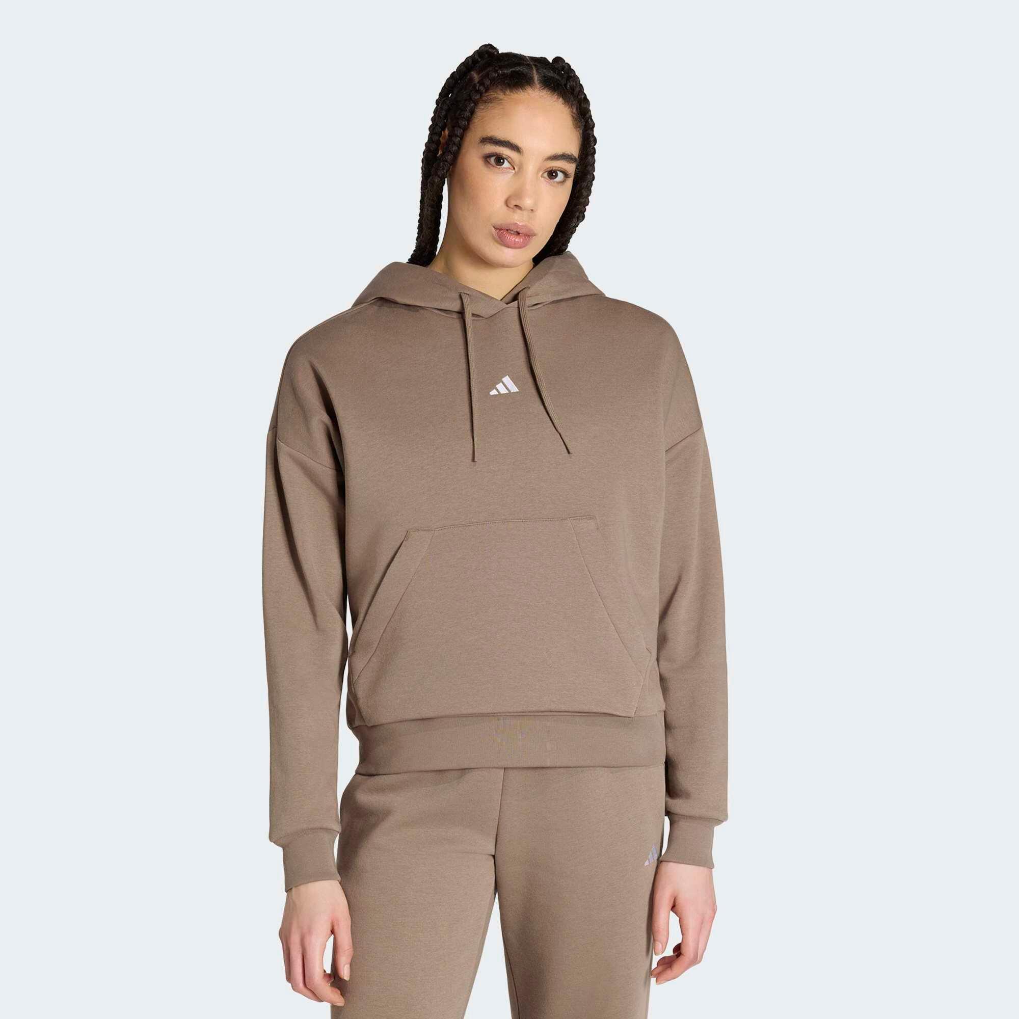 Sweatshirt Damen warm – dunkelbeige