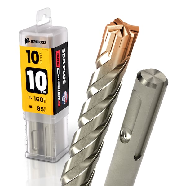 10x Bohrer SDS Plus Schaft – Ø:10 mm – GL: 160 mm