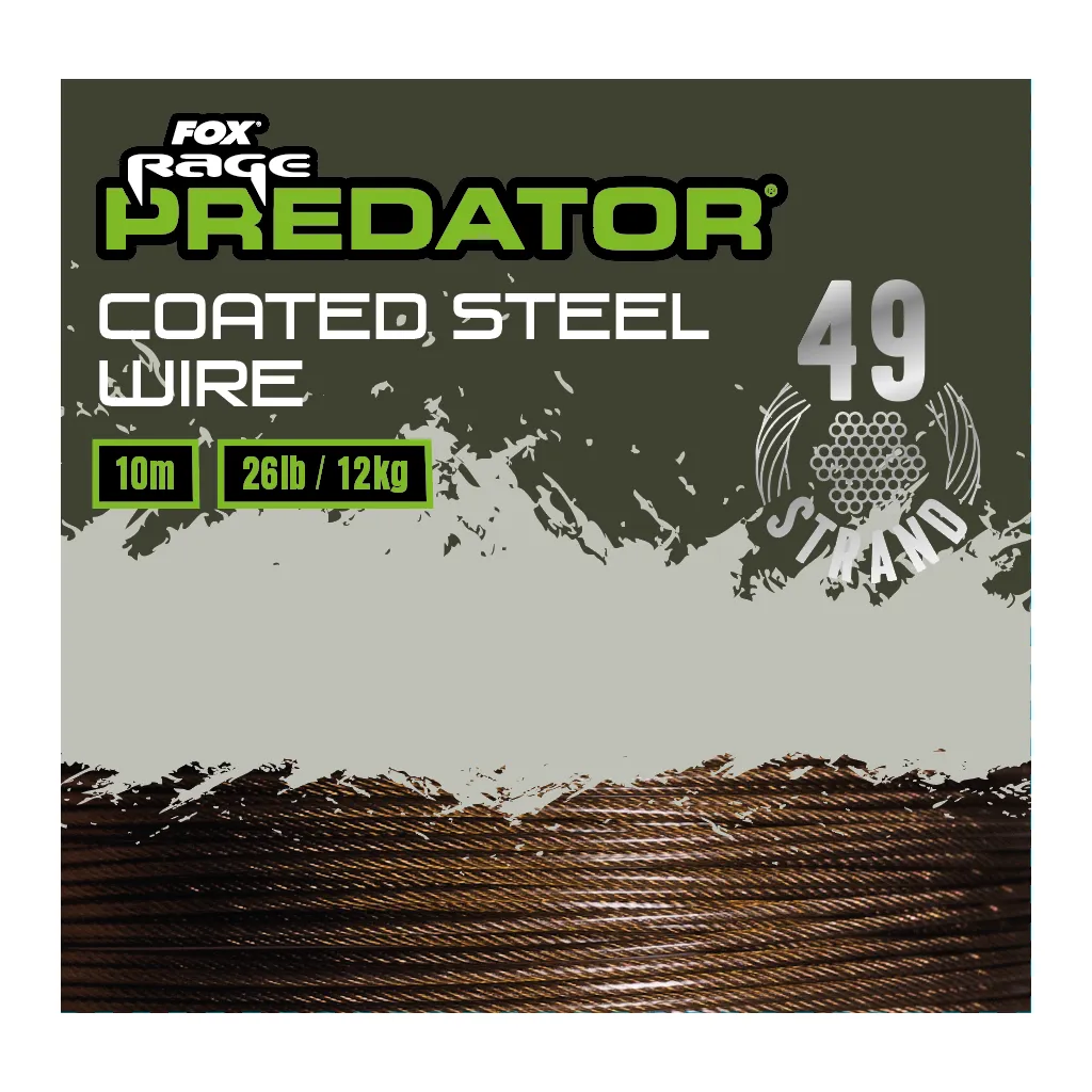 Fox Rage Predator 49-Strand Coated Steel Wire 10m 12kg