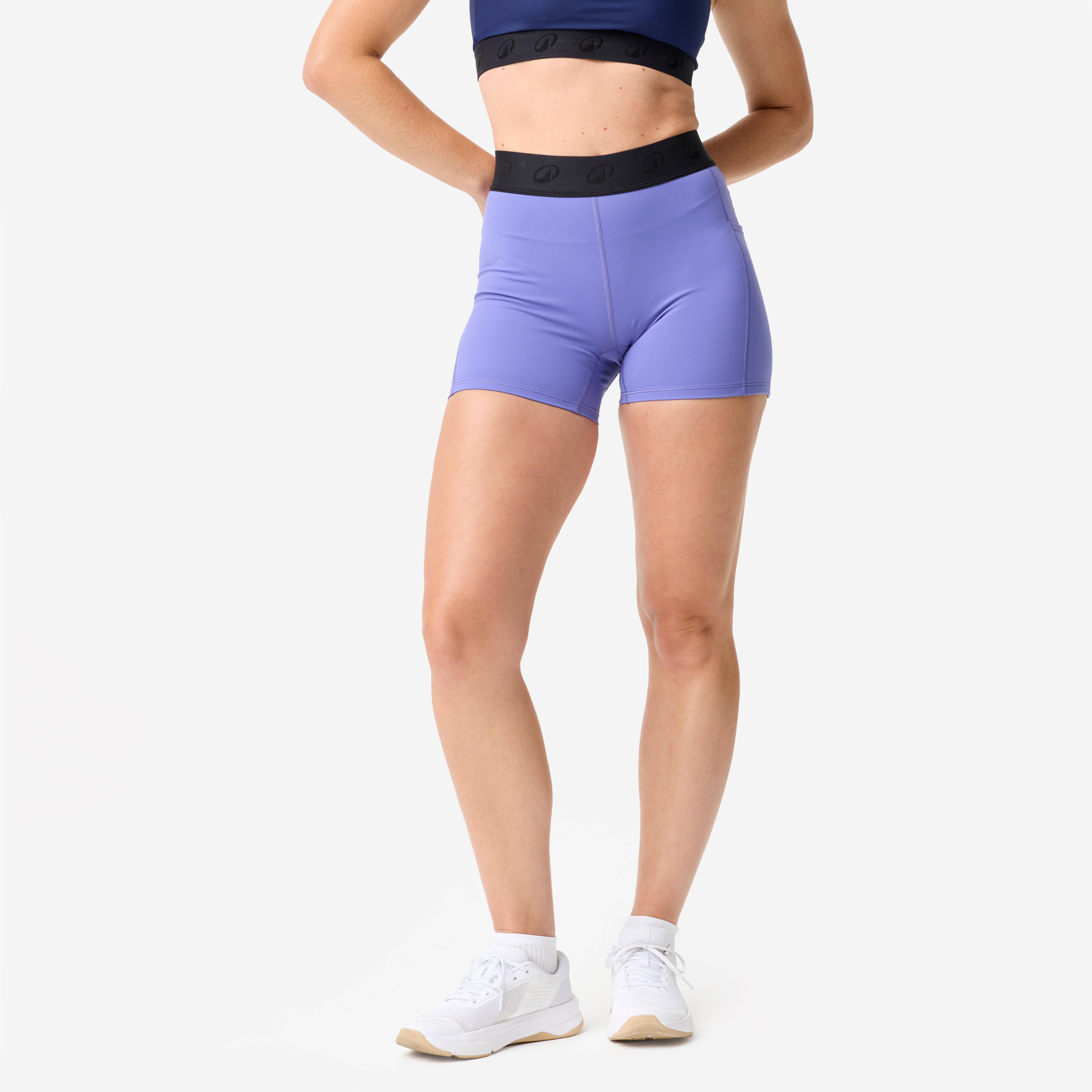Shorts elastischer Bund – dunkelviolett