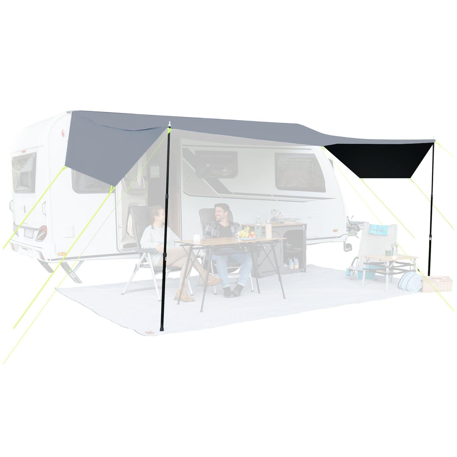 Sonnensegel Vordach – Freeway 300×300 – UV-Schutz – für Wohnwagen, Camper, Bus