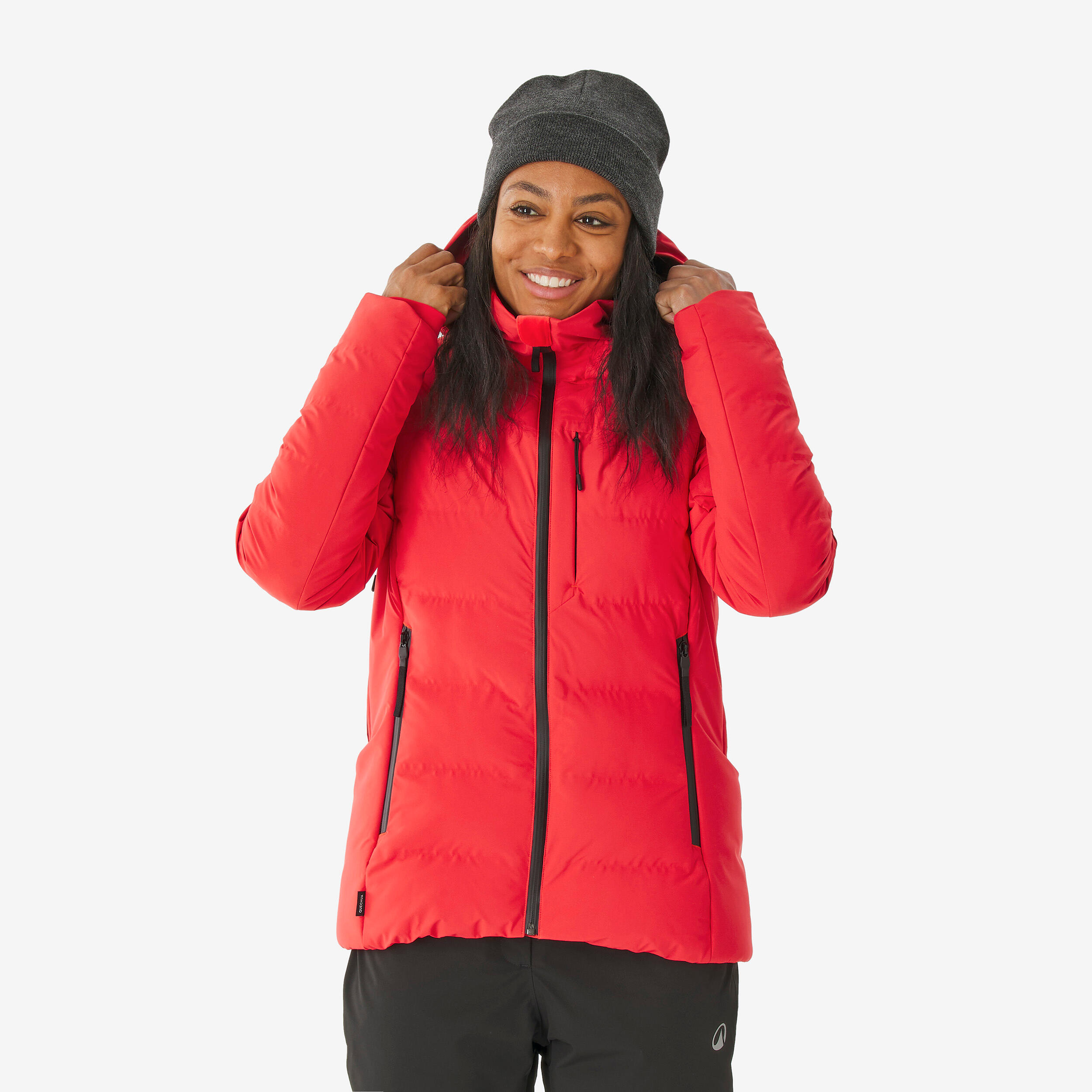 Skijacke Snowboardjacke Damen wattiert sehr warm wasserdicht – 500 rot