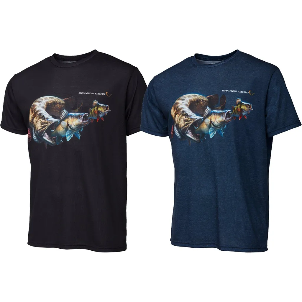 Savage Gear Cannibal T-Shirt S Blue