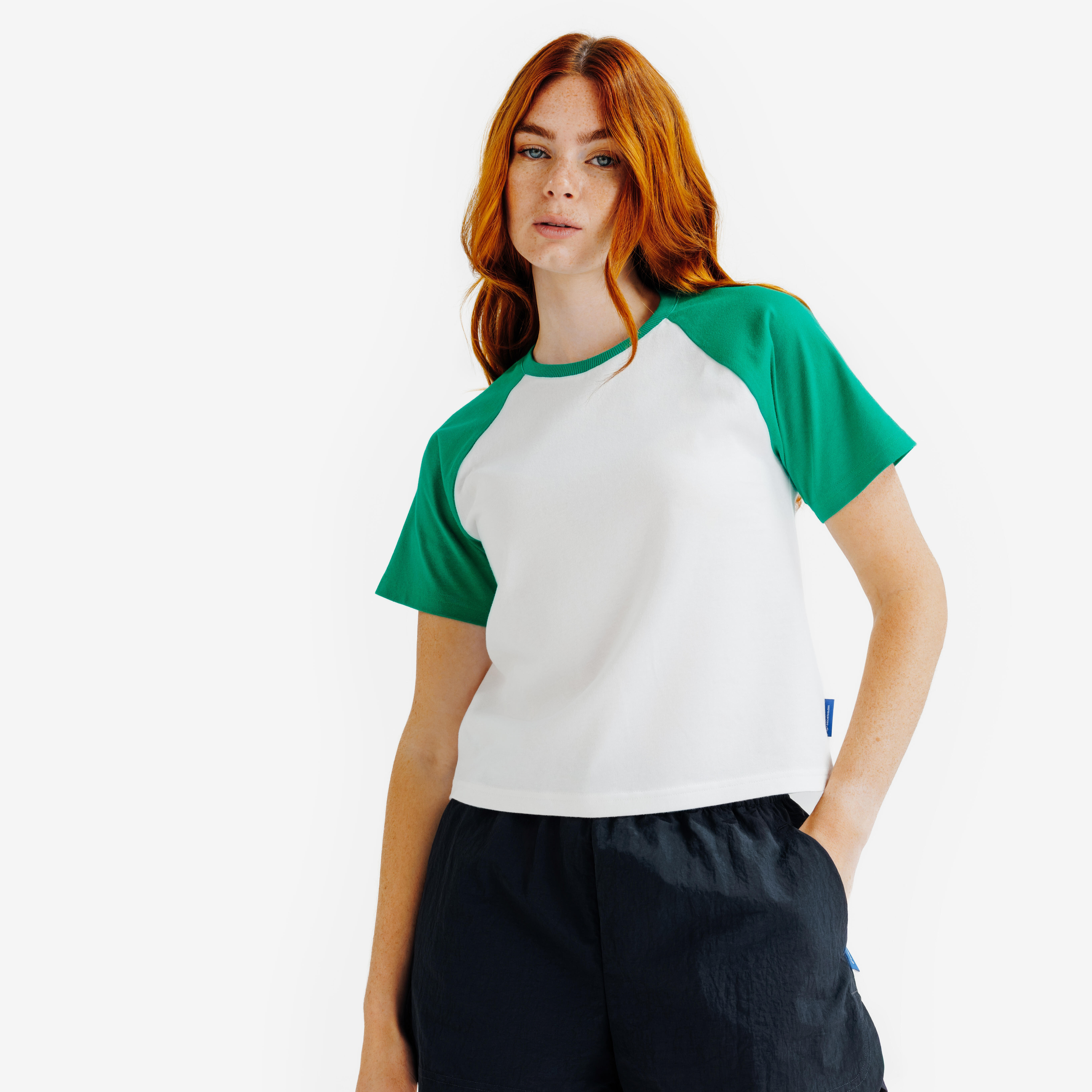 T-Shirt Damen – Heritage weiß/grün