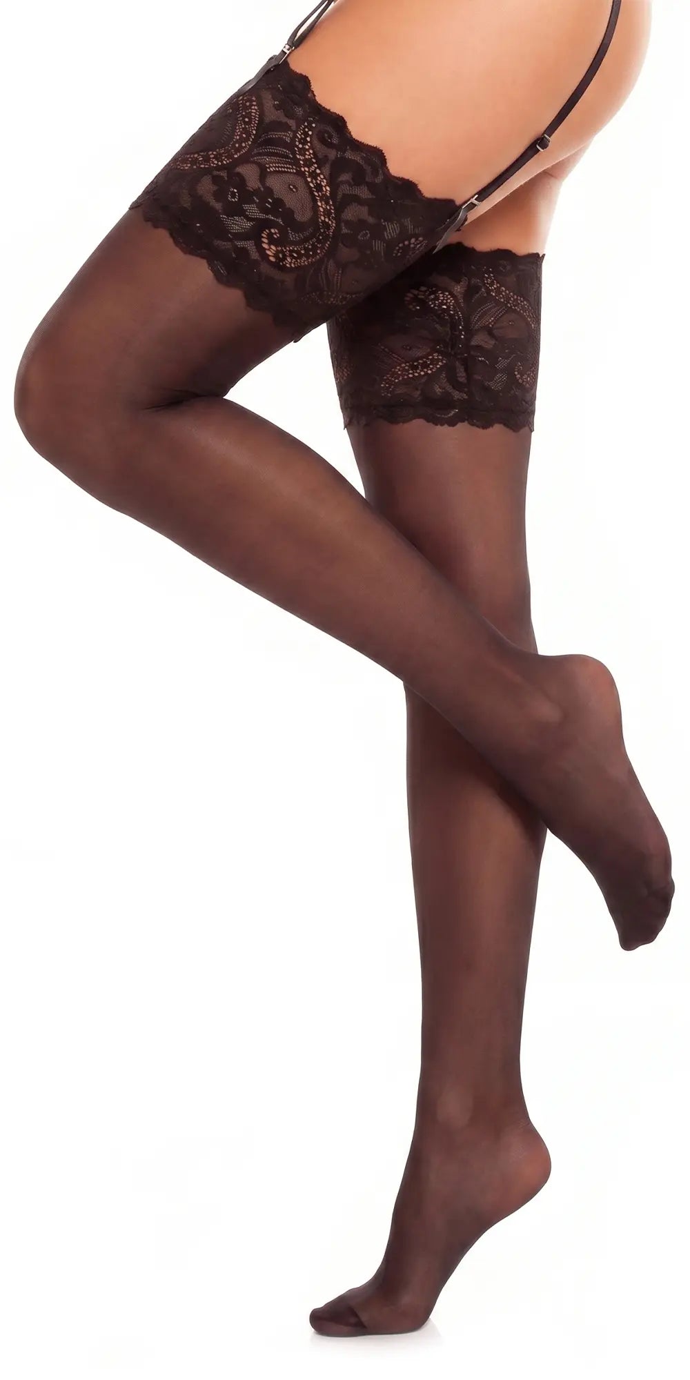Glamory Dream 20 Strapsstrümpfe – Black | Farbe: Black | Größe: 44-46