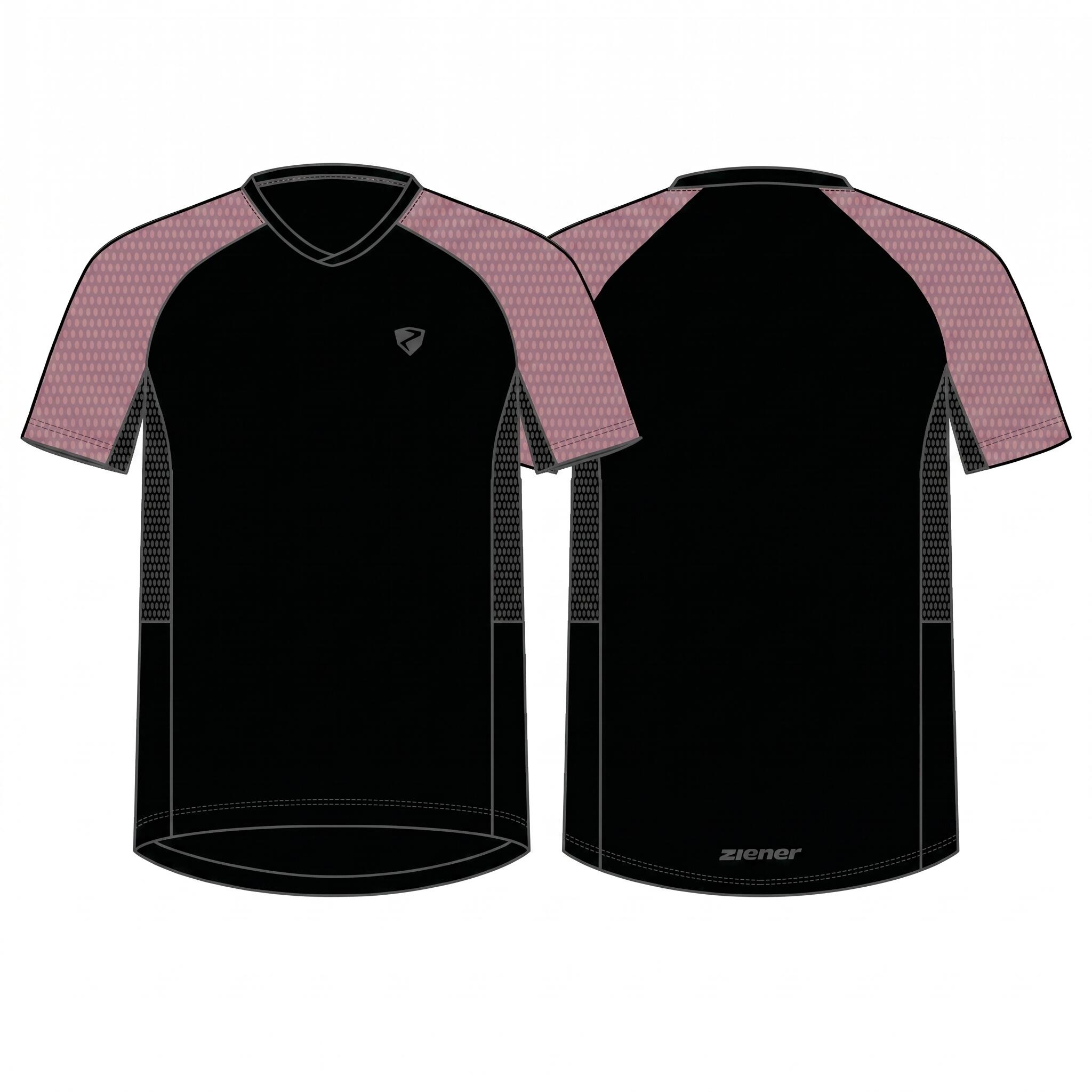 Radtrikot kurzarm MTB Ziener Semuel Herren schwarz