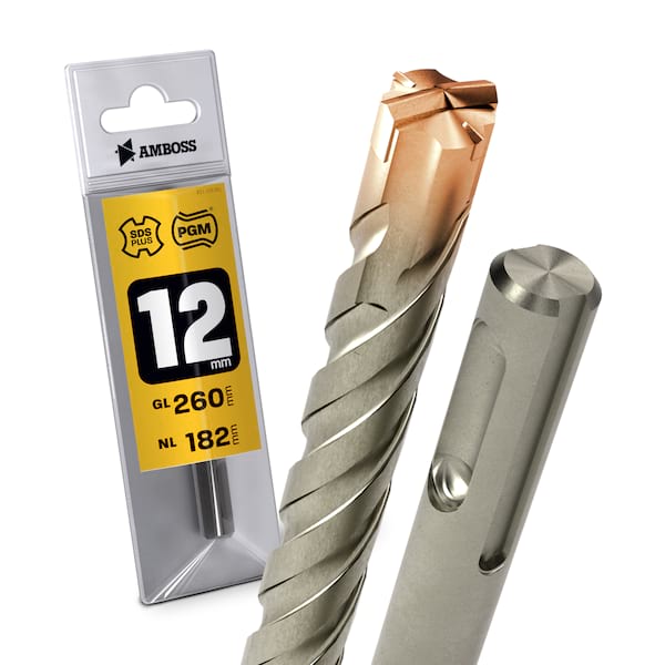 1x Bohrer SDS Plus Schaft – Ø:12 mm – GL: 260 mm