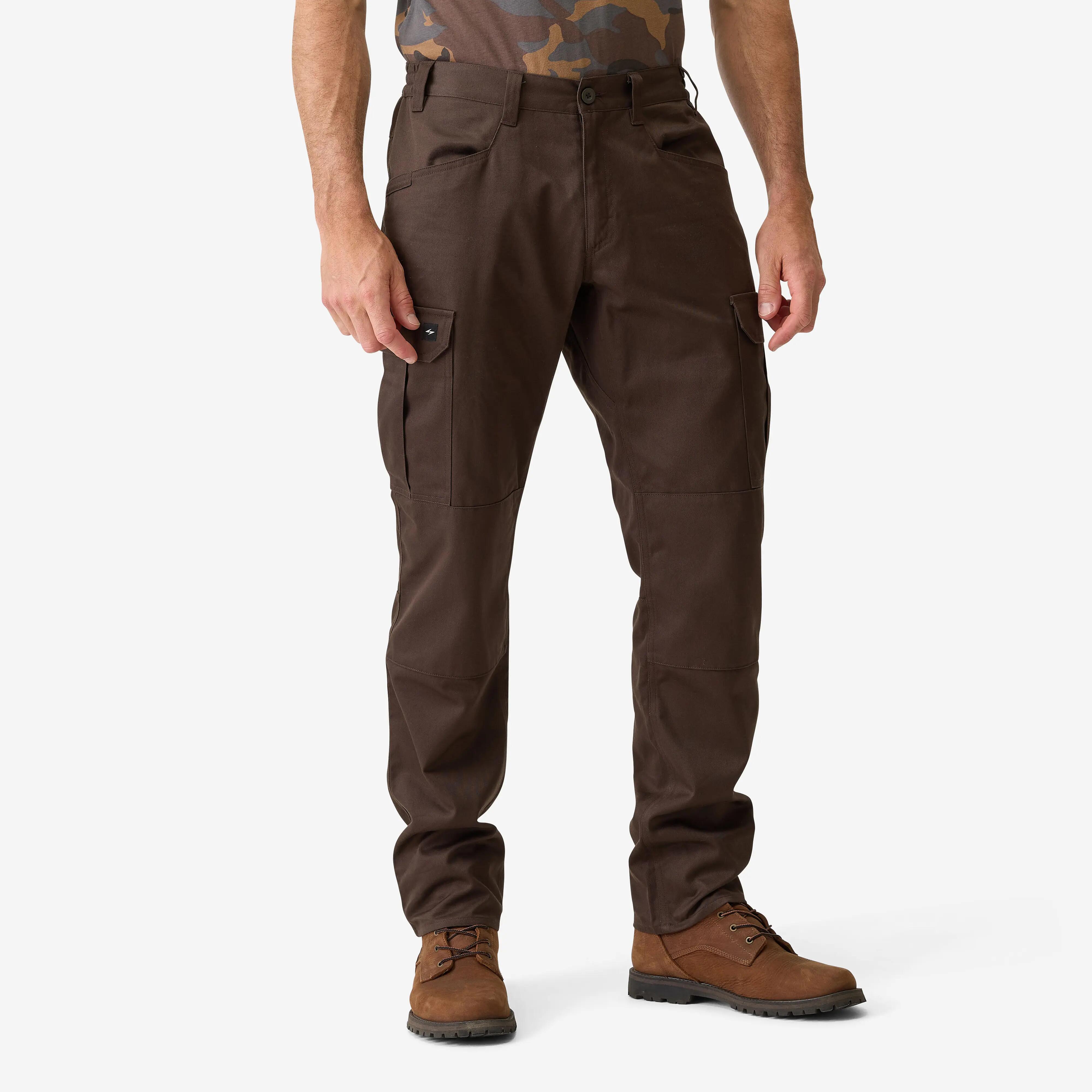 Jagdhose Steppe 500 Cargo strapazierfähig braun