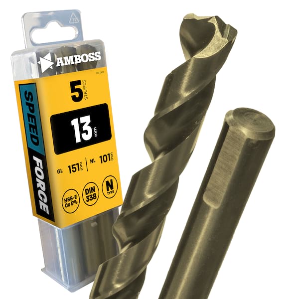 5 x HSS-ECo SPEED Force Metallbohrer DIN 338 – Ø:13 mm